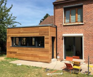 Extension bardage ossature en bois Lambersart (Lille)