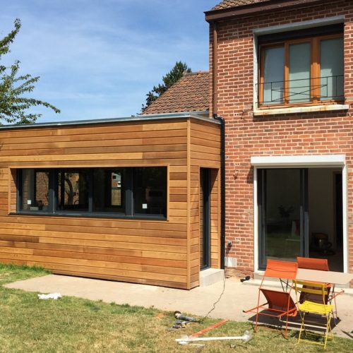 Extension bardage ossature en bois Lambersart (Lille) Extension bardage ossature en bois Lambersart (Lille)