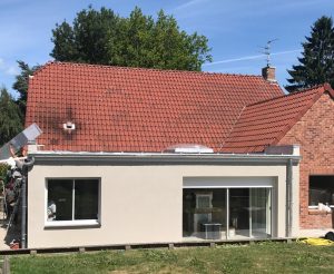 Extension enduit à Marcq en baroeul (Lille)