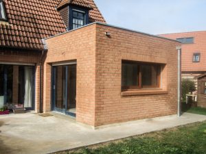 Extension de maison en briques à Baisieux (Lille)