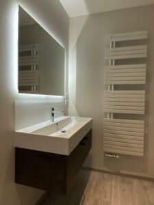 Meuble vasque en céramique - salle de bains parentale - Croix (Lille)