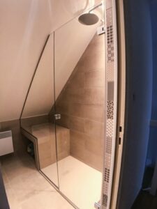 Salle de bains paroi de douche sur mesure à Hem (Lille)